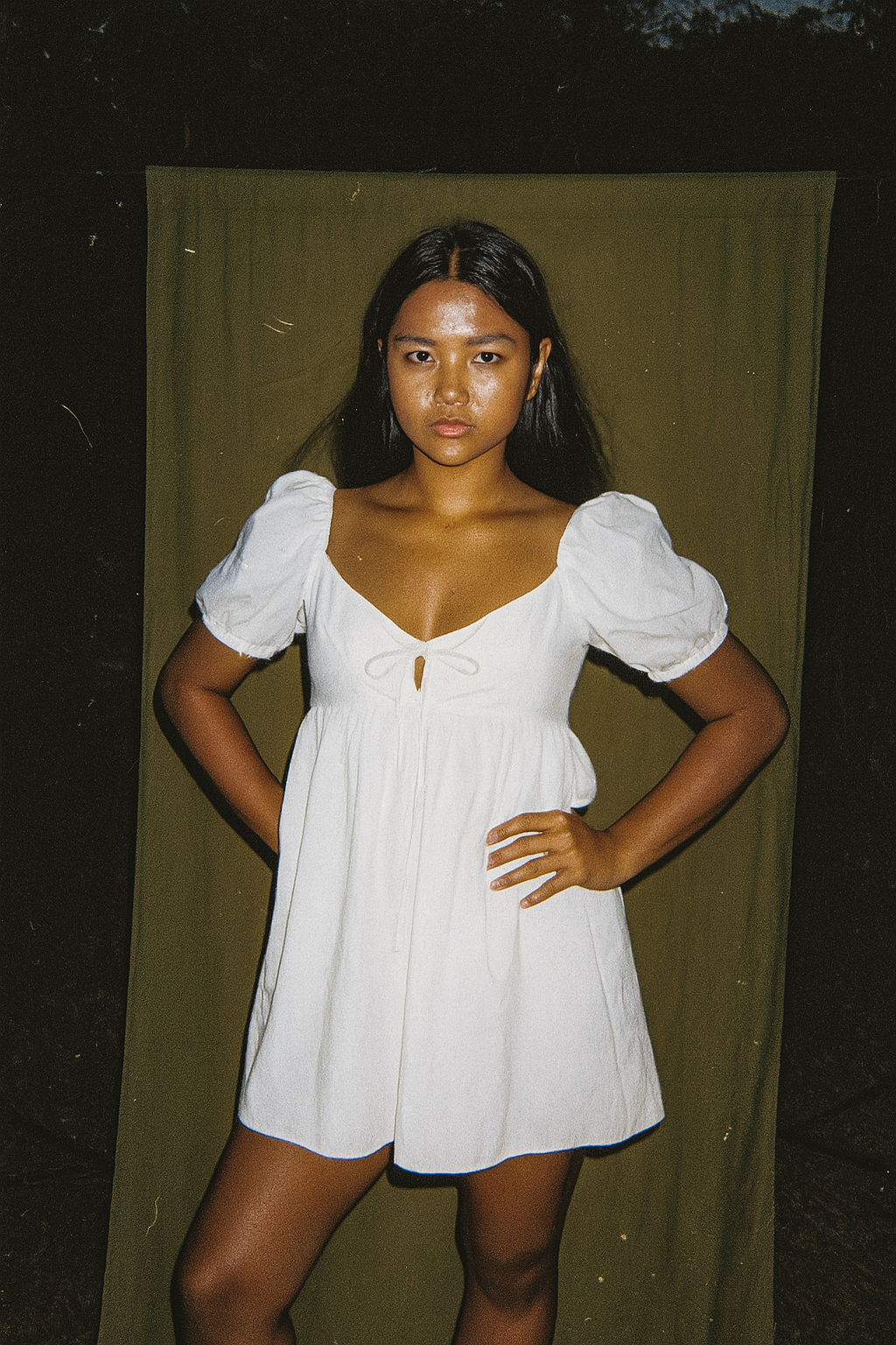 Ciao Lucia White Dress with Tie in Front