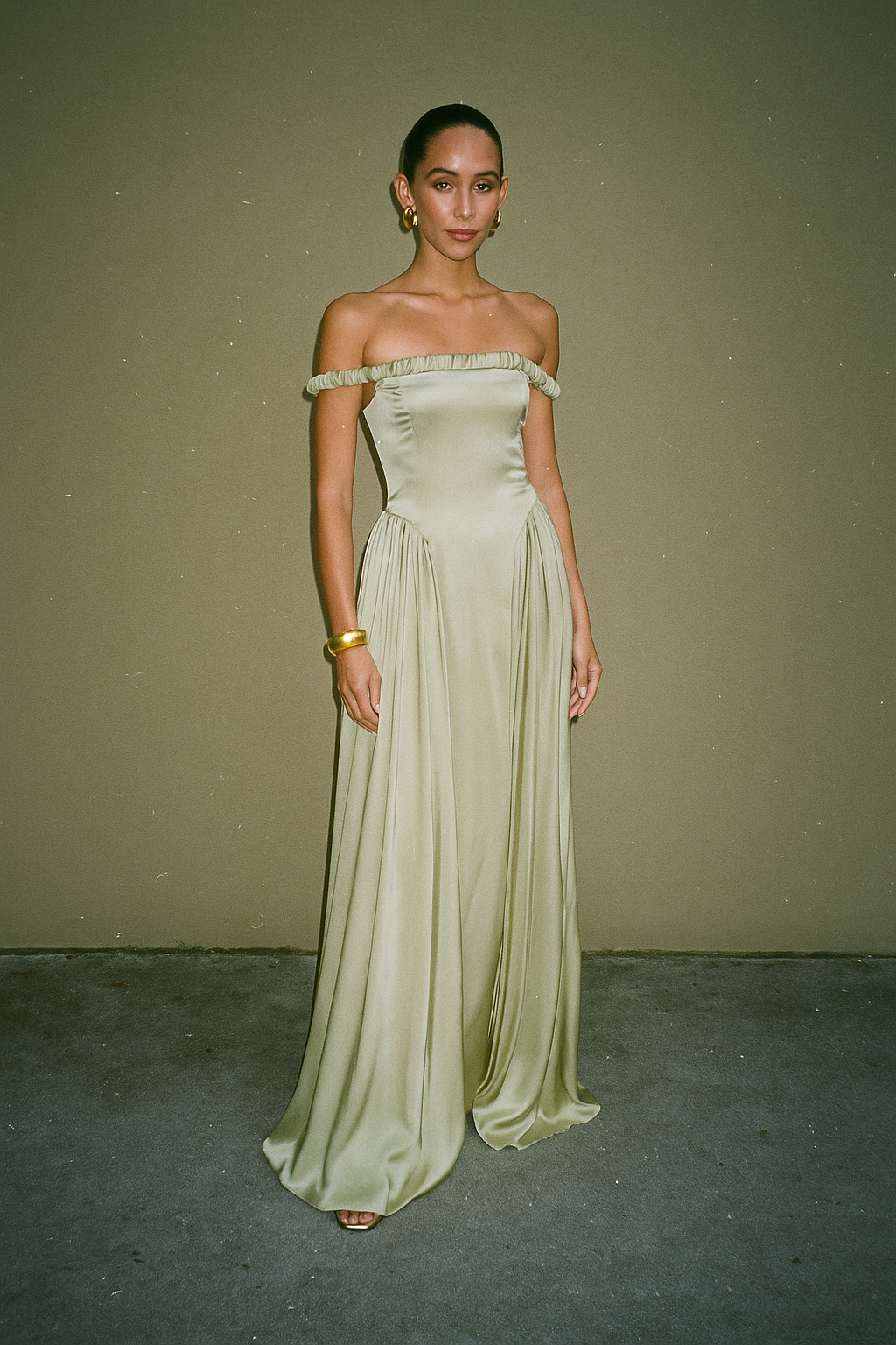 sage green drop waist dress Kaycee Drop Waist Maxi Dress Sage