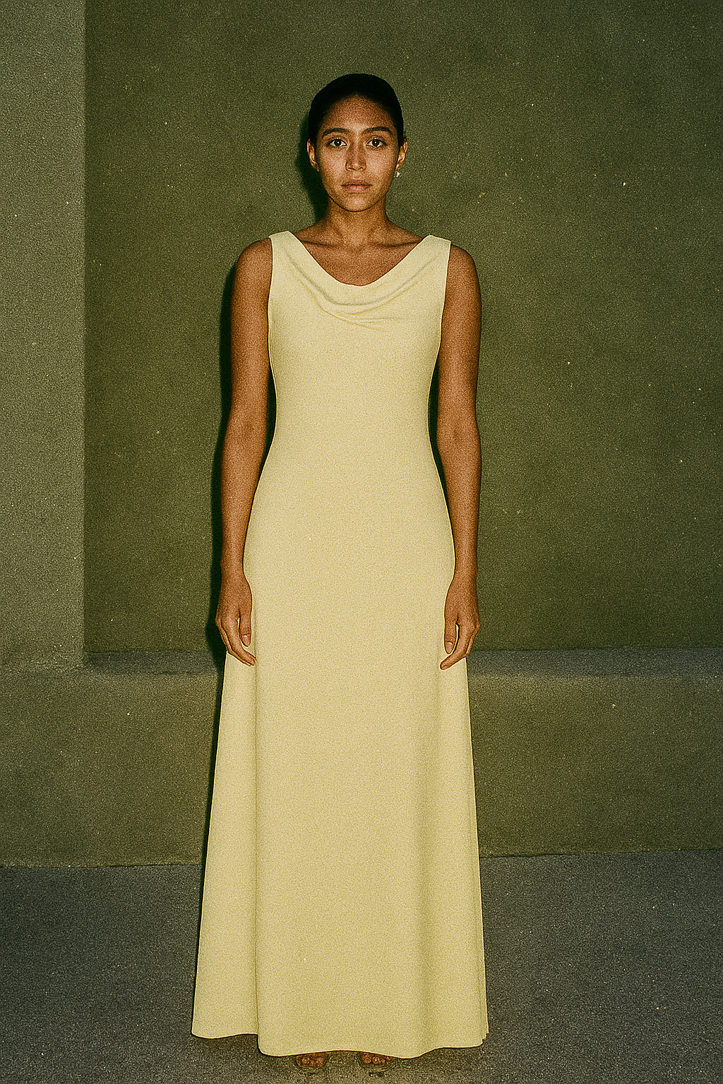 Butter Yellow Assymetrical Dress
