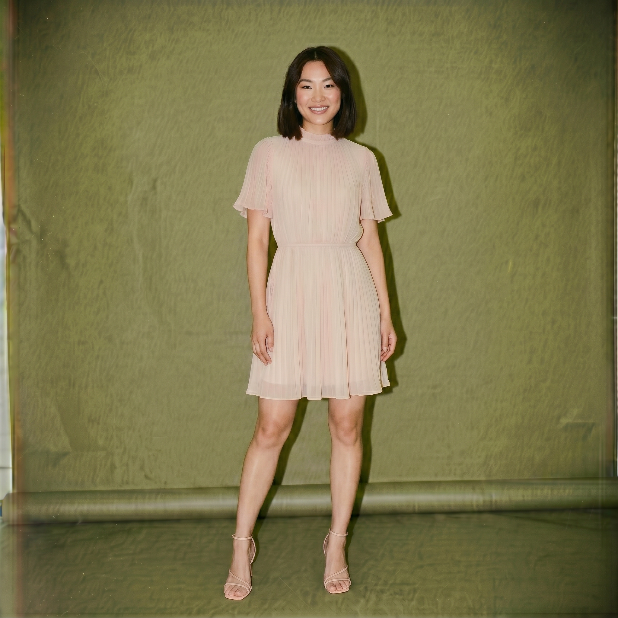 Keepsake Plisse Chiffon Mini Dress