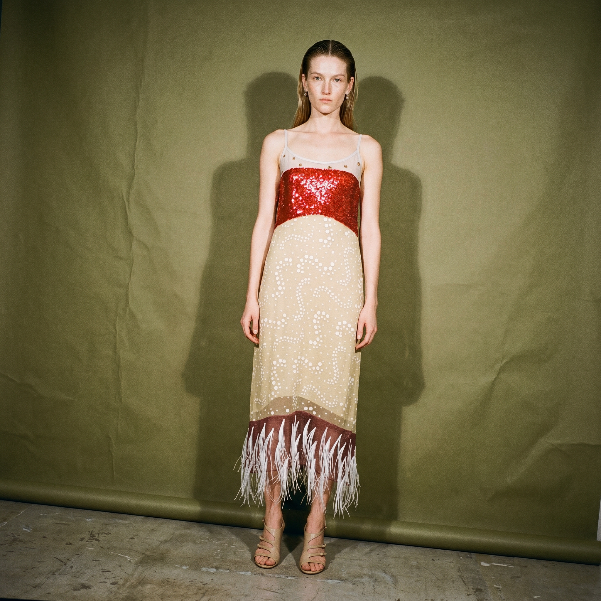 Tory Burch Crystal Embroidered Slip Dress