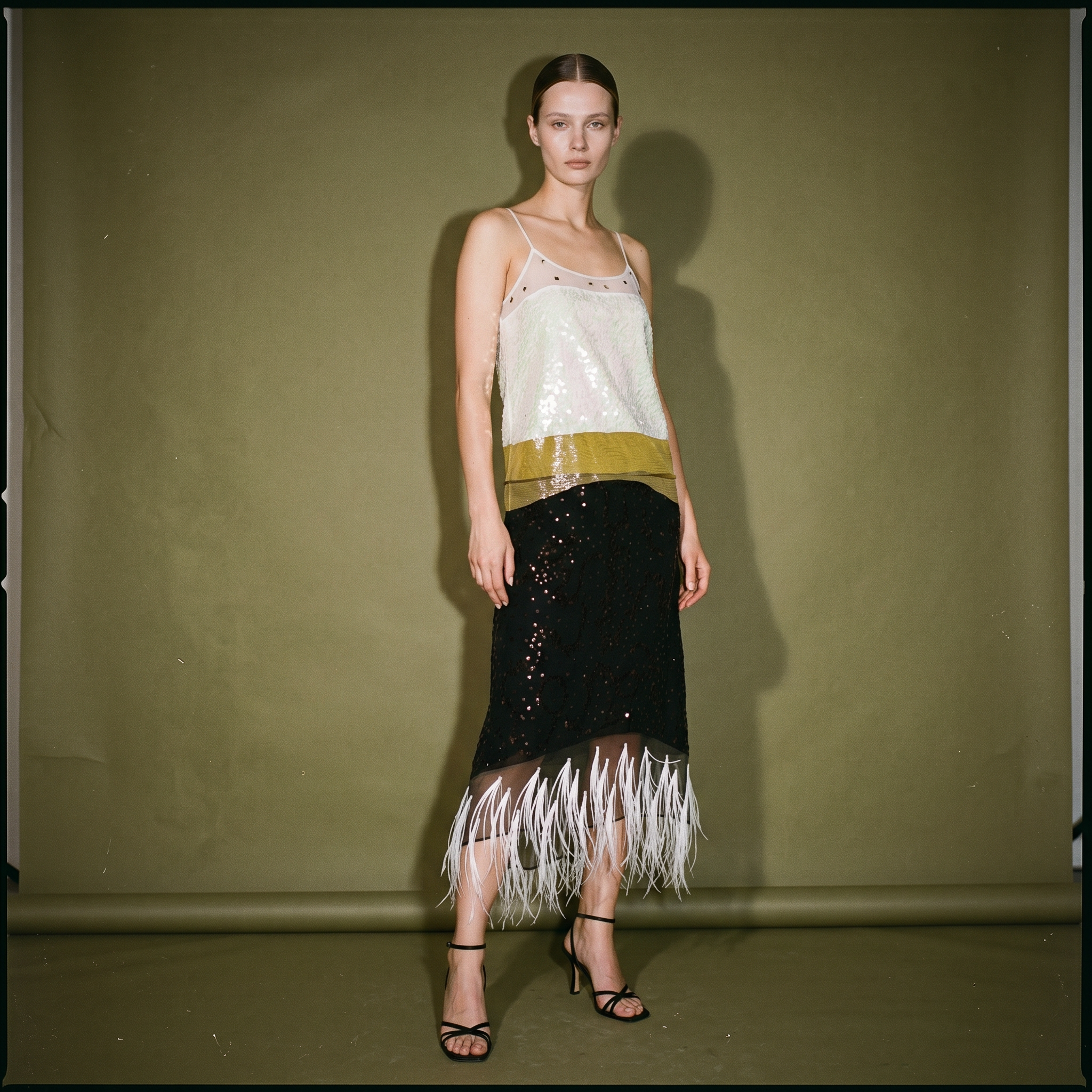 Tory Burch Co-ord Embellished Slip Skirt and a Matching Sequins Top
