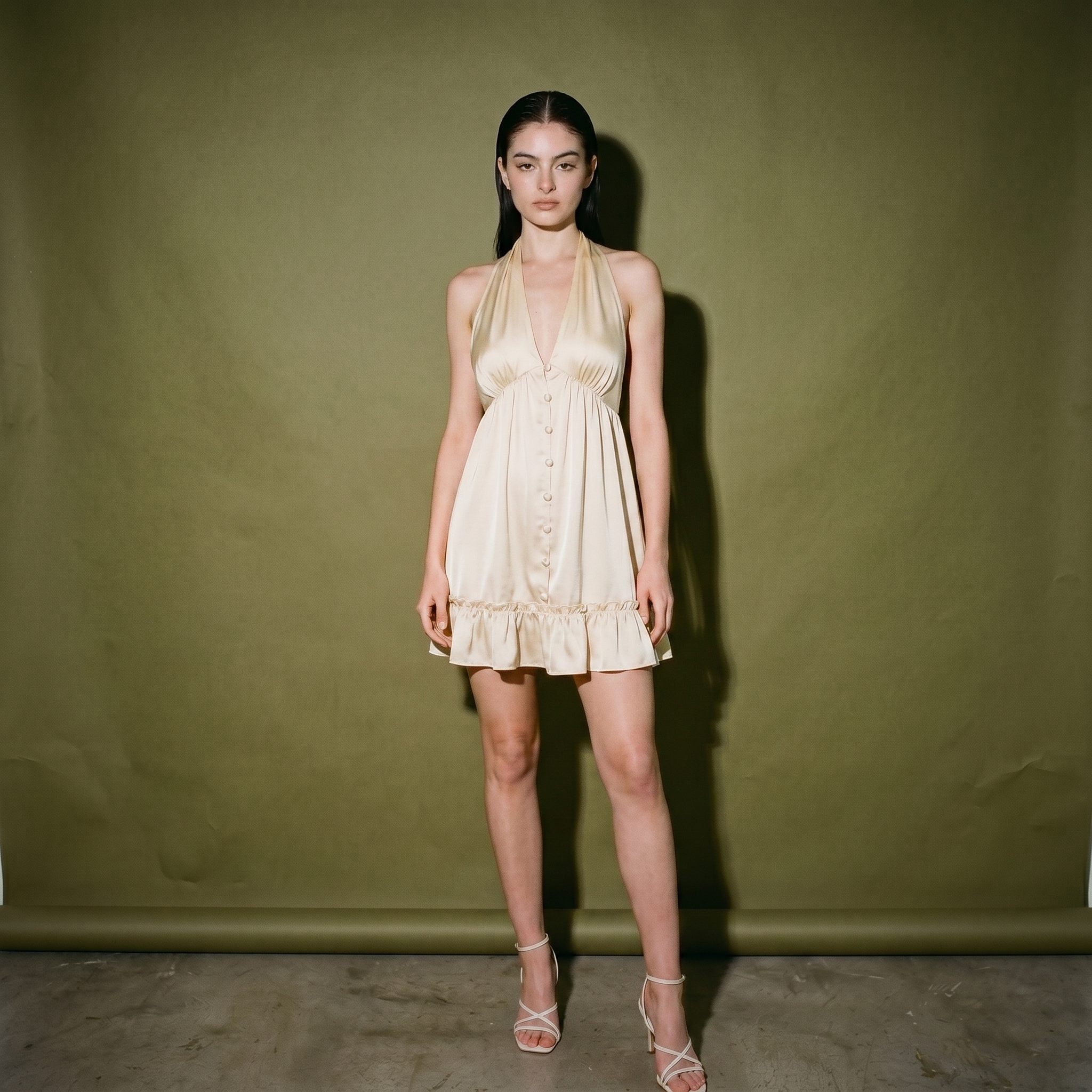 Fait Par Foutch Caroline Dress in Ivory Silk Charmeuse