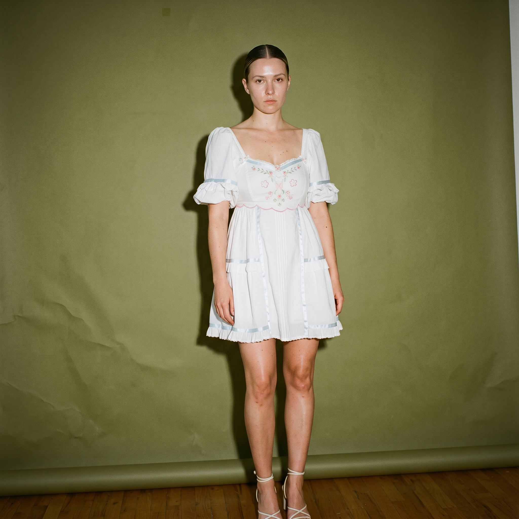 For Love & Lemons Meadow Embroidered Mini Dress
