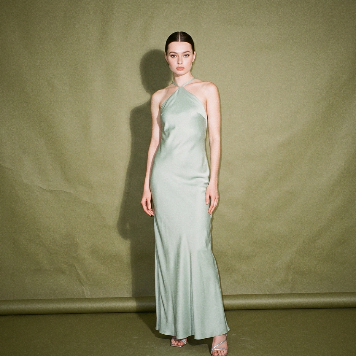 Zoo Desiree Sleeveless Low Scoop Back Maxi Dress with Button Detail