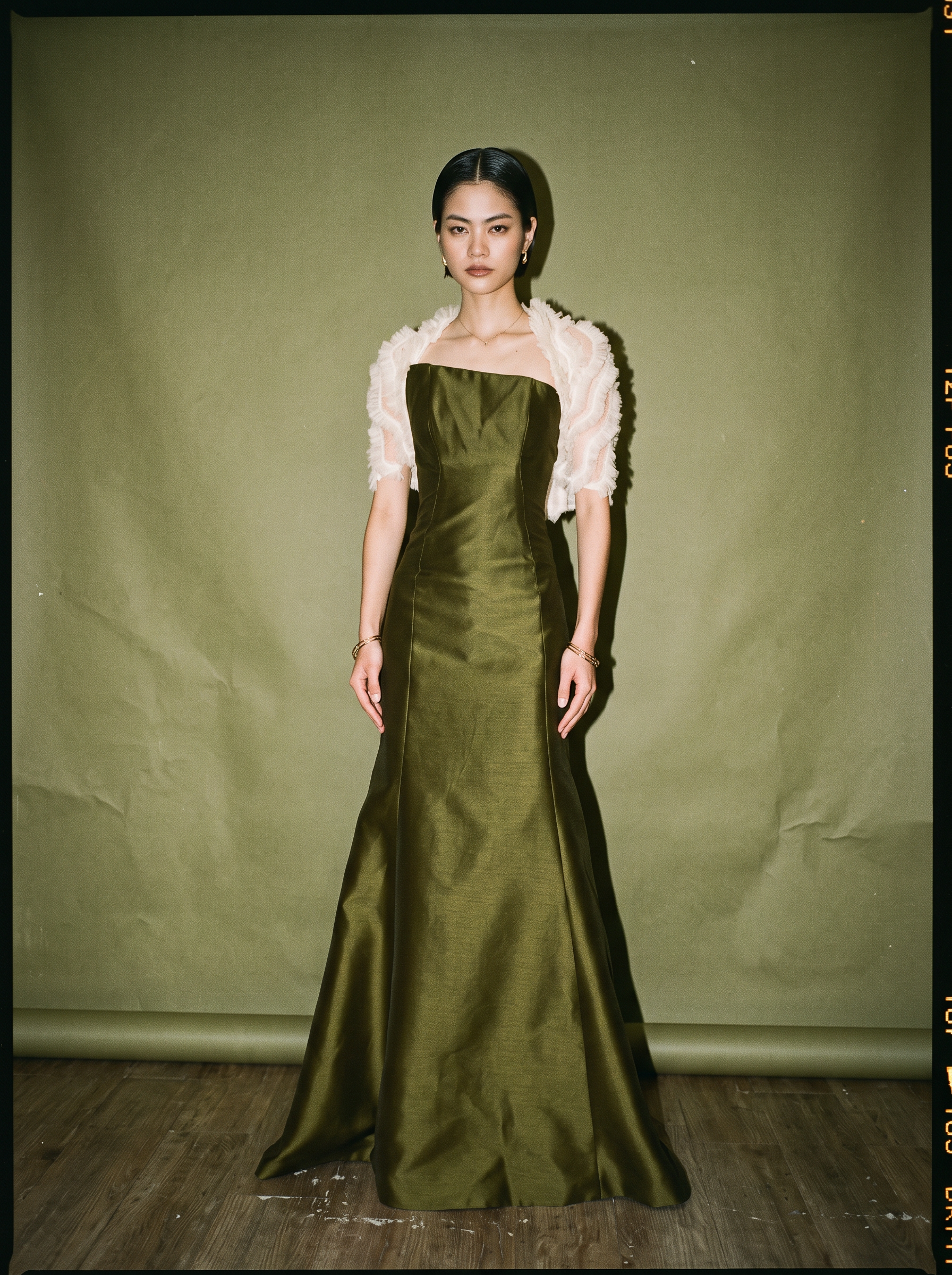 Zia Wycoco Strapless Fitted Mermaid Gown and Hips Flaring Toward the Hem Back Tie