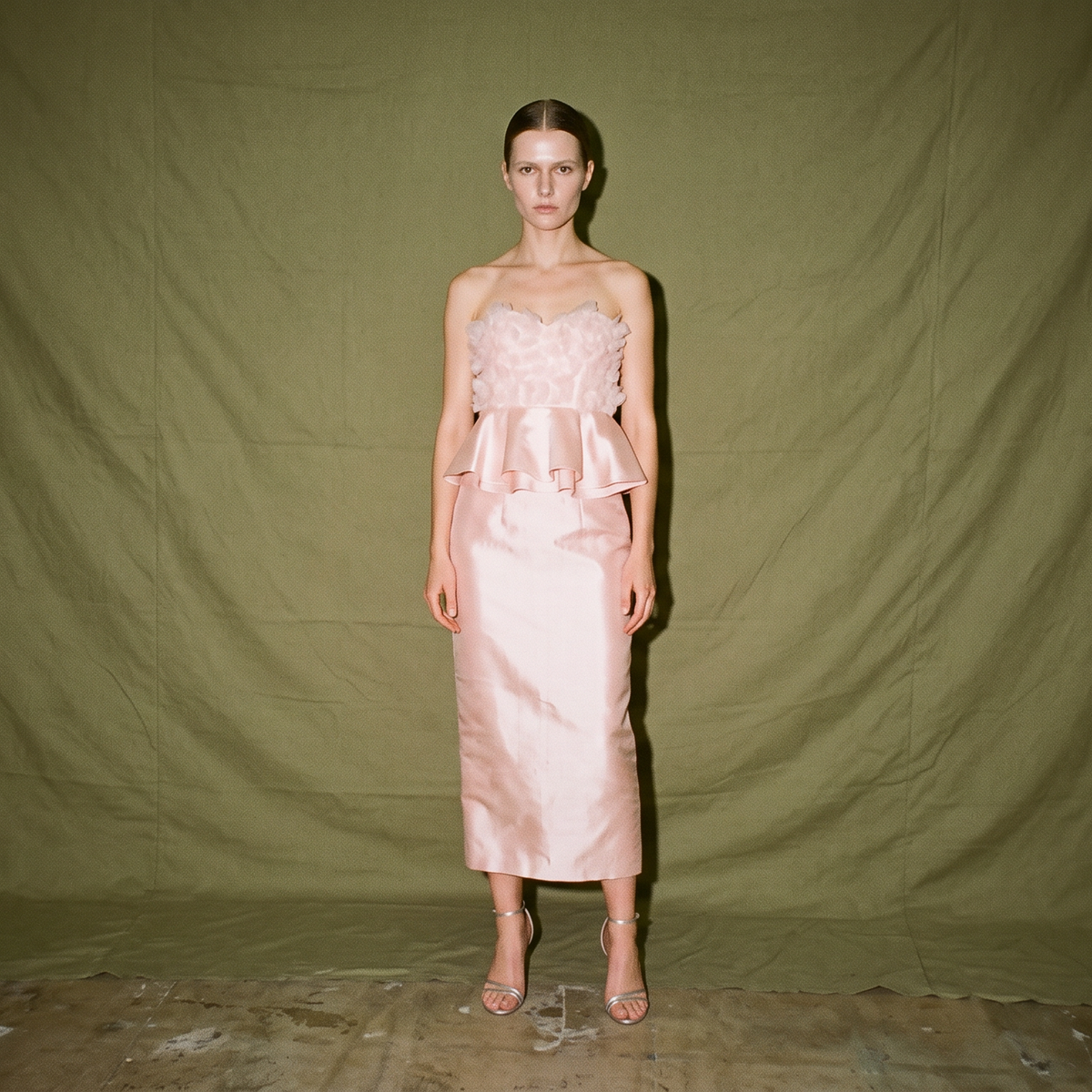 By Latisha Two Piece 3D Flower Appliques Across the Bust