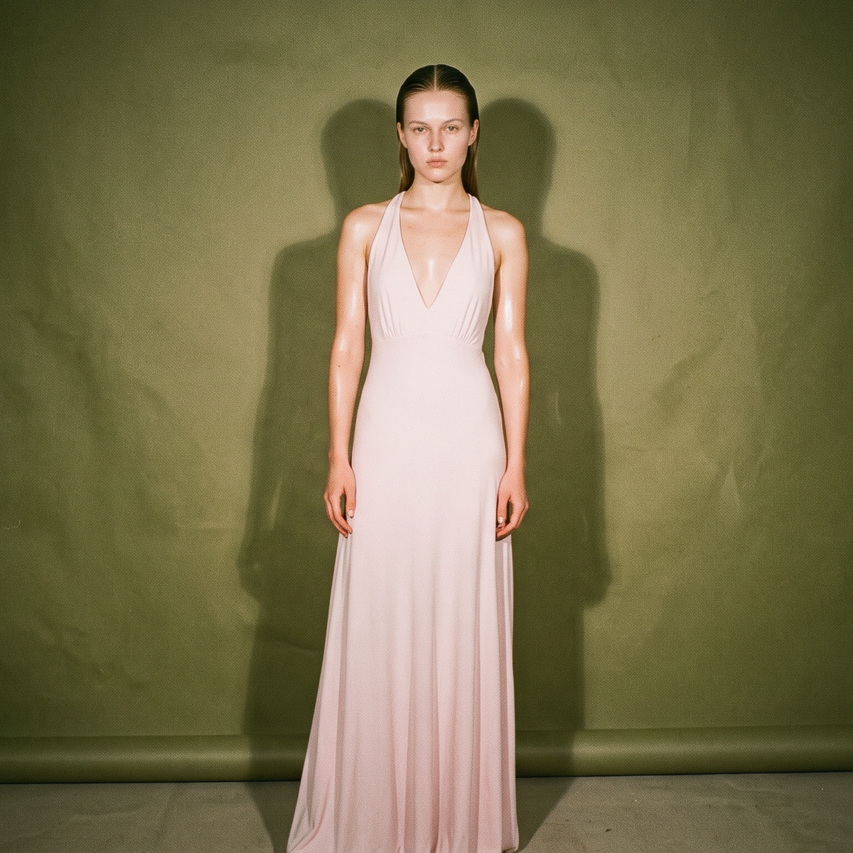 Salsatrends Halter Blush Pink Open Back Design