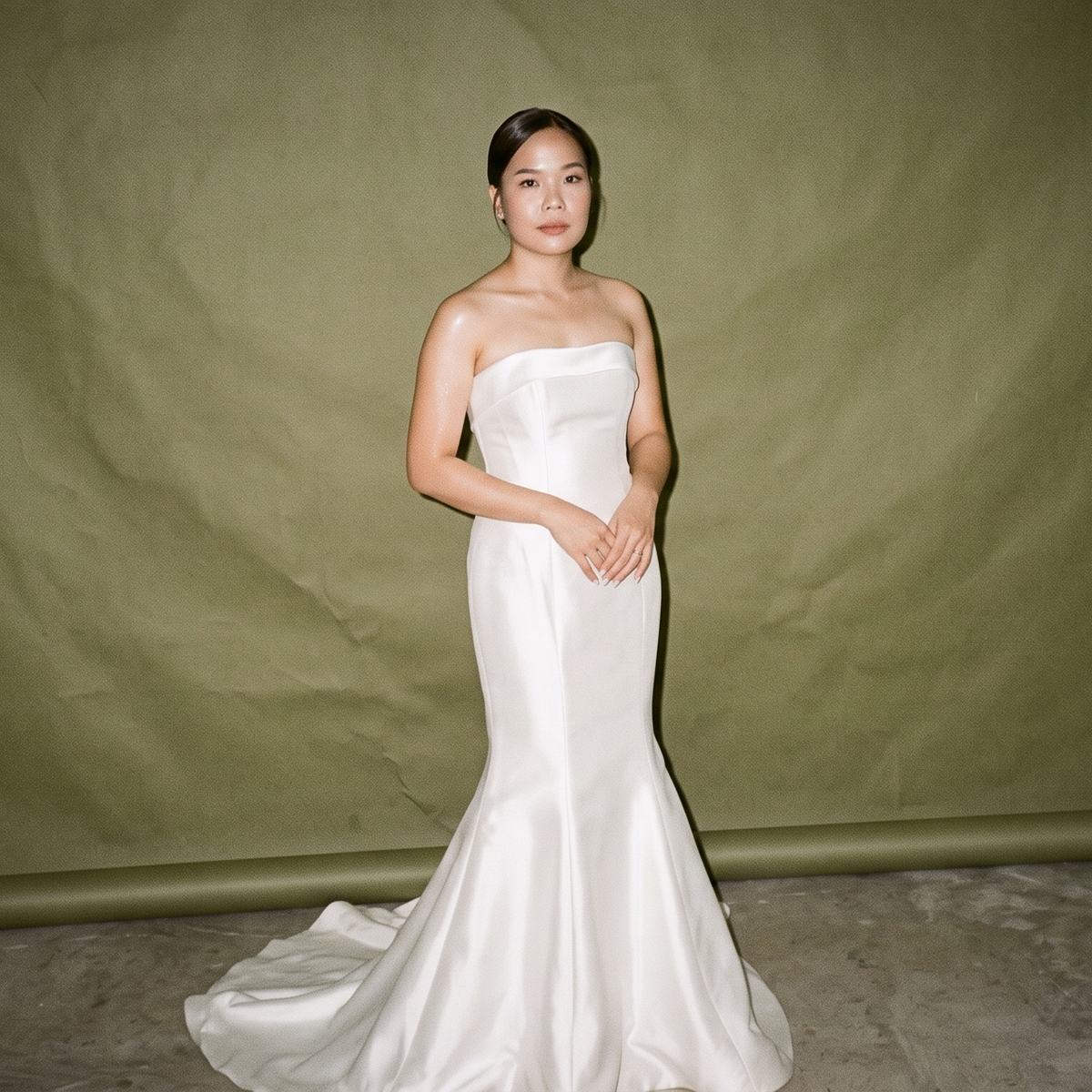 Rosa Clara White Strapless Mermaid Style Gown