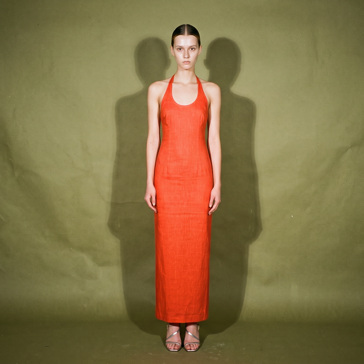 Ava The Brand Halter Dress Red