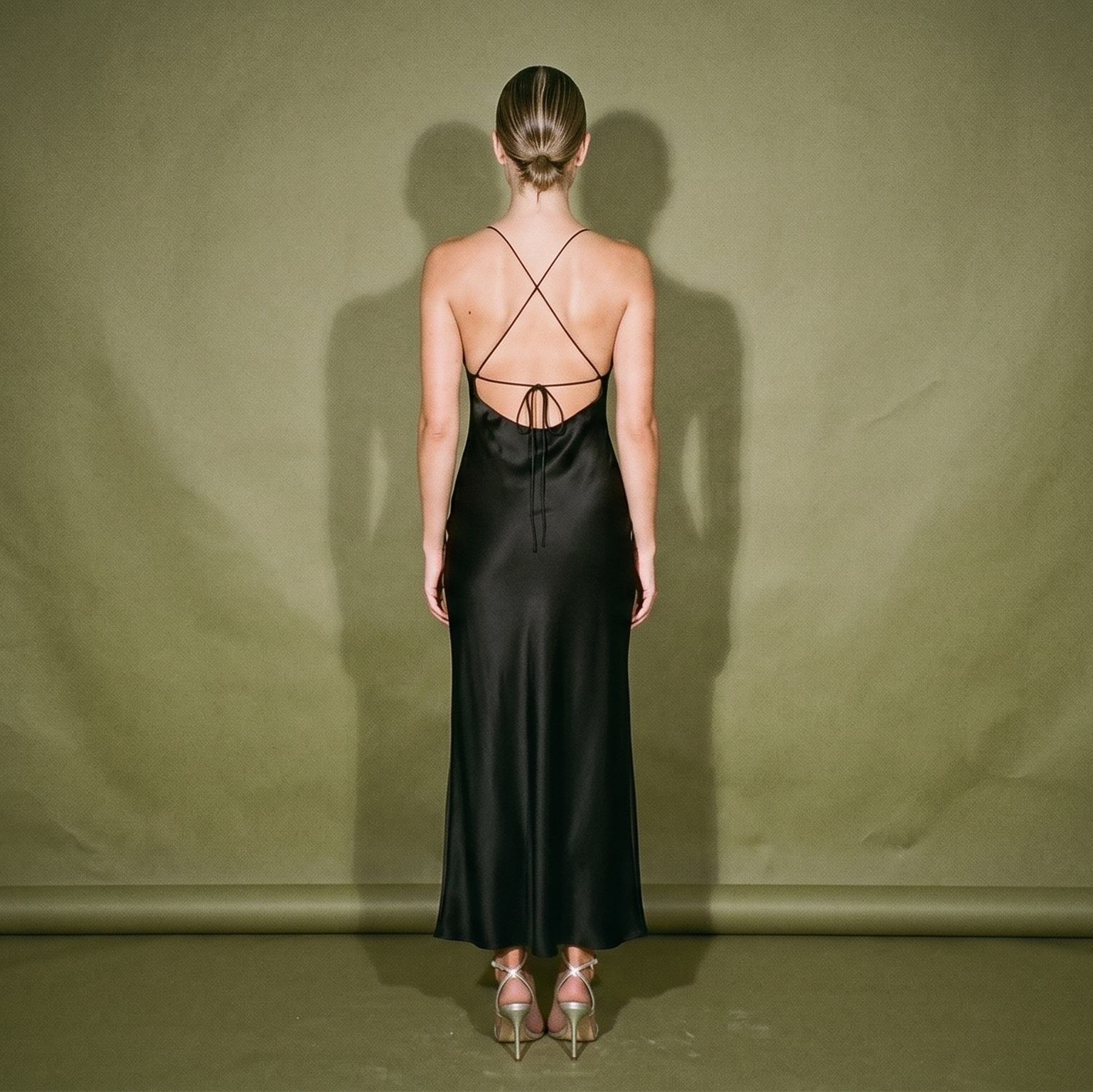Oh My Jolene V Neck Satin Backless