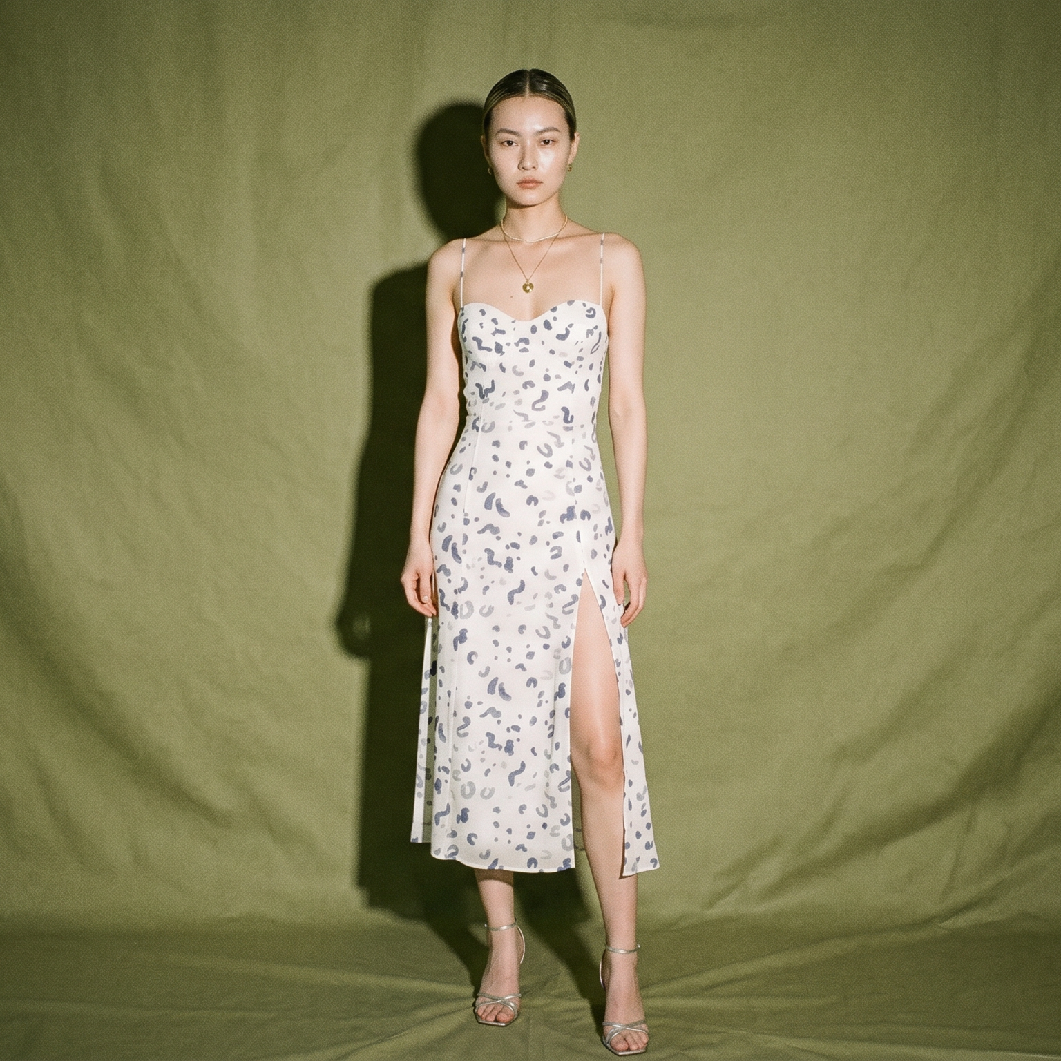 Reformation Juliette Dress in the Marc Blue and White Print