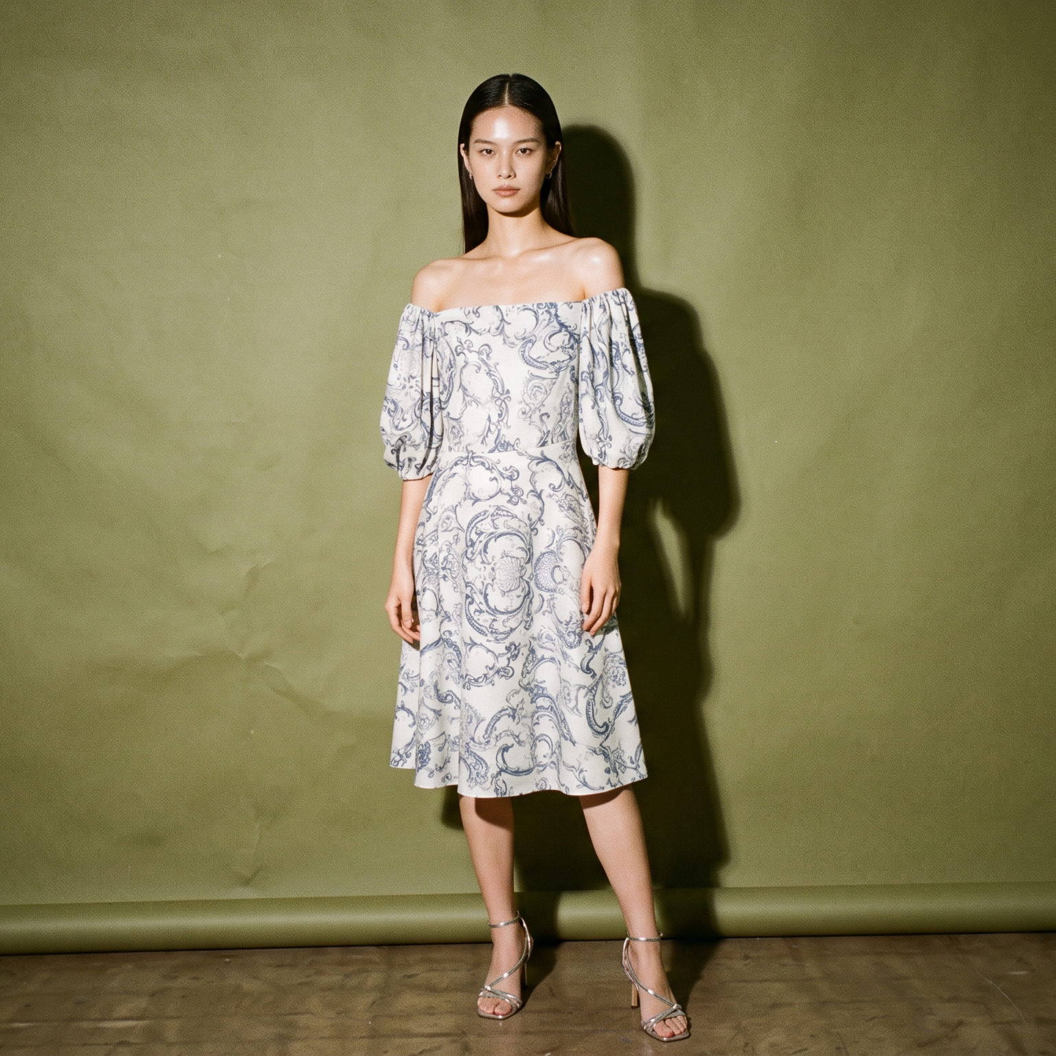 Apartment Eight Long Puff Dress Floral