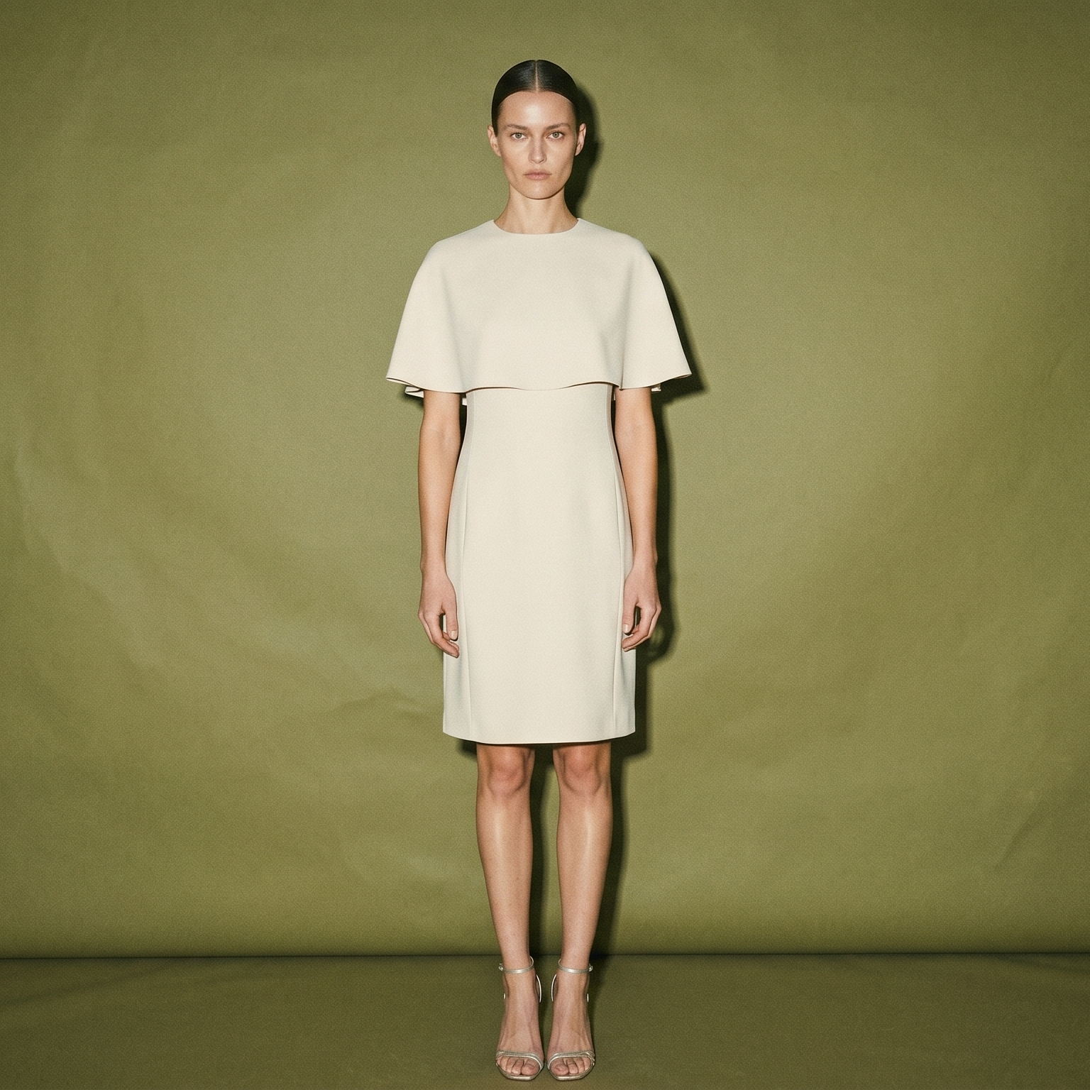 Jot Losa Cape like Top that Drapes Over Fitted Mesh