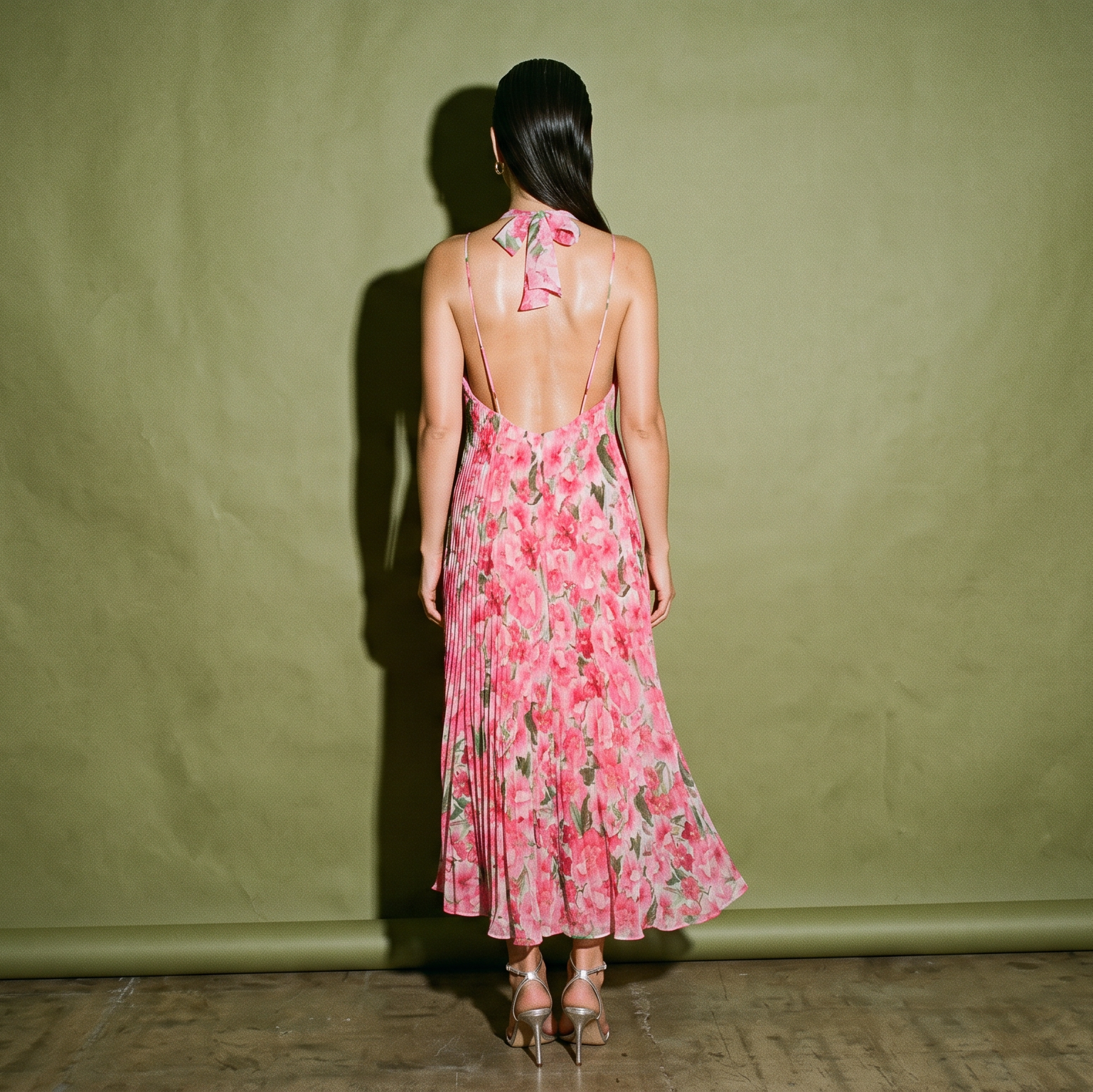 Ouropean Ztation Floral Dress Flowing Tulle