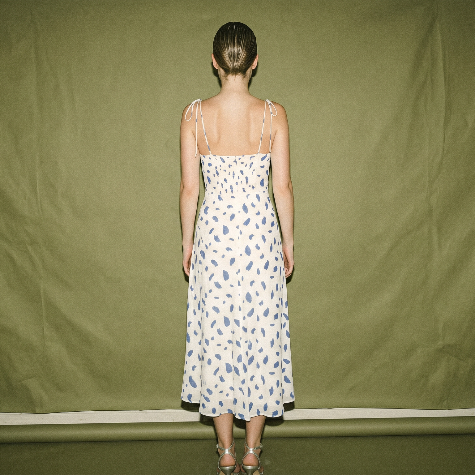 Reformation Juliette Dress in the Marc Blue and White Print