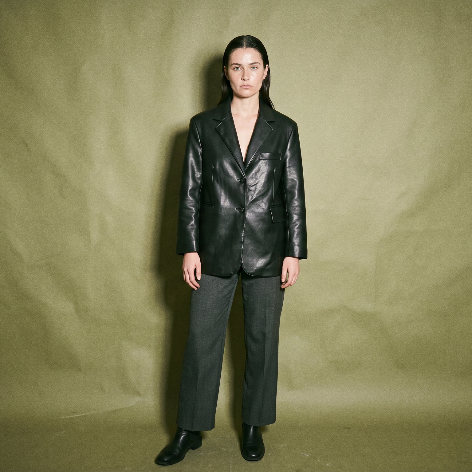 Lavie Black Leather Coat