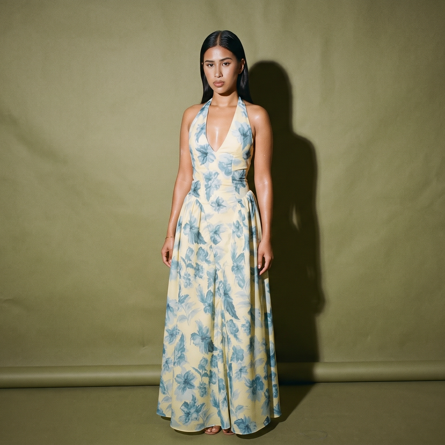 Angel Biba Sabine Floral Bodied Maxi Dress
