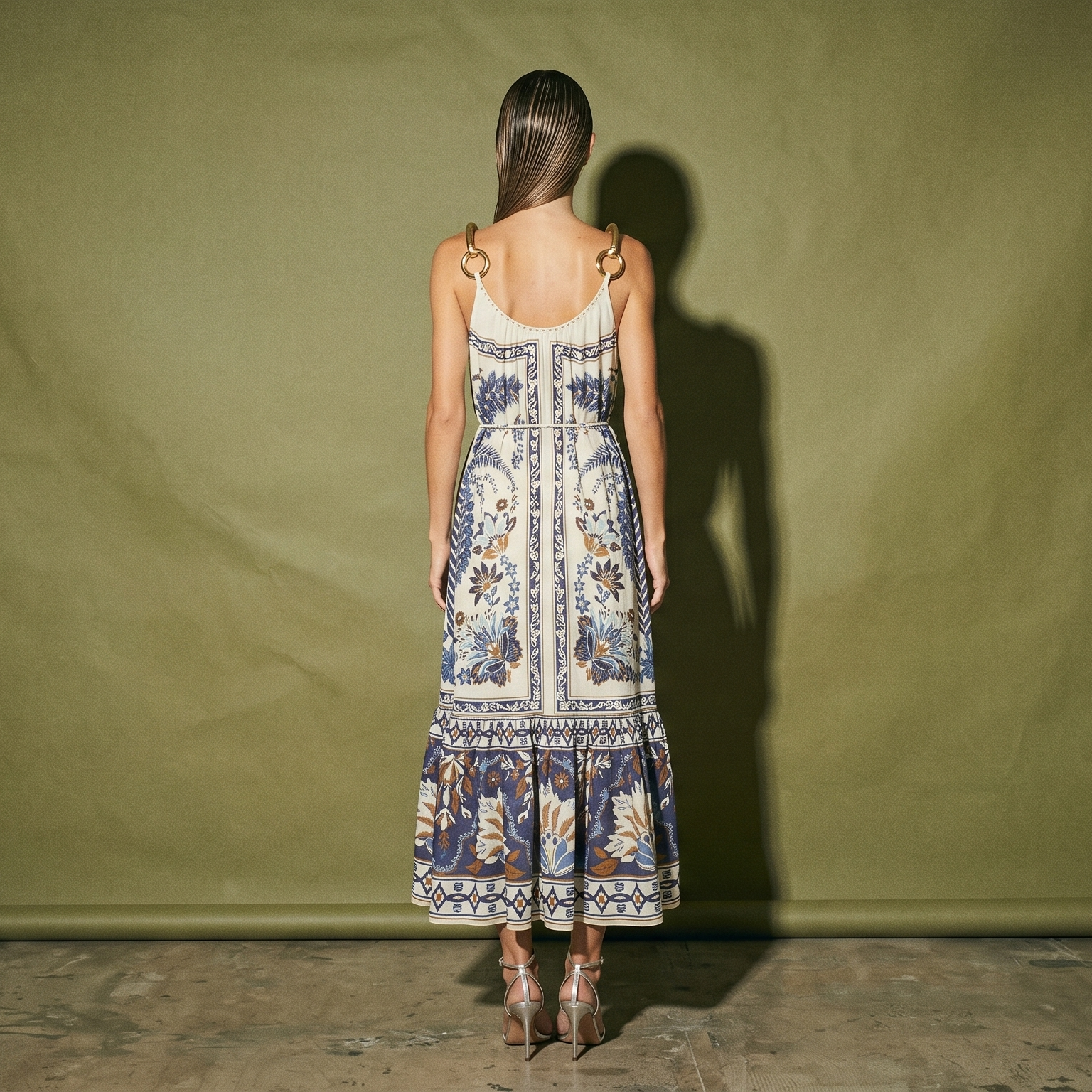 Farm Rio Off White Ana Tapestry Fish Strap Maxi