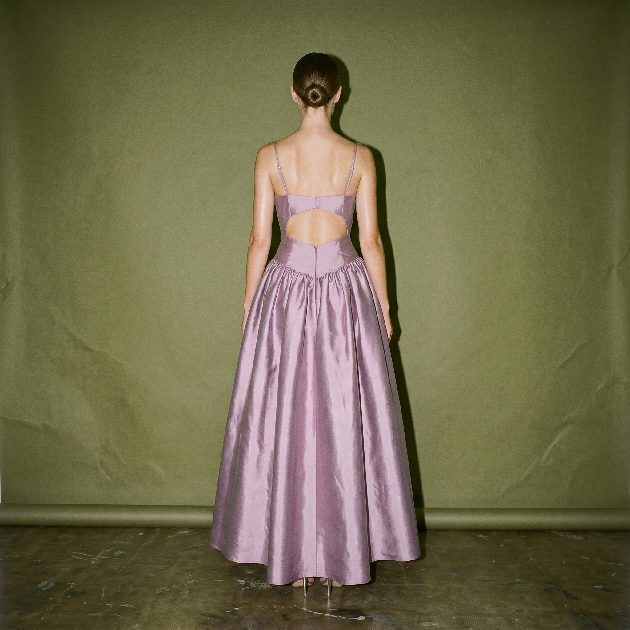 Caca Studio Sleeveless Fitted Bodice Cut Out at the Back
