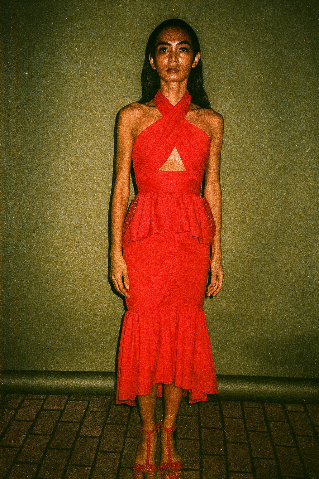 Johanna ortiz Red Cotton Midi Dress