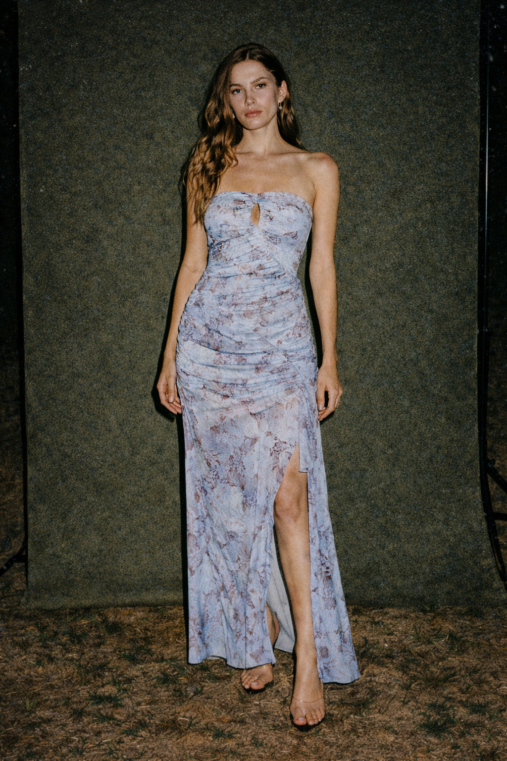 Bec and Bridge Soft Drape Floral Silhoutte Tube Dress