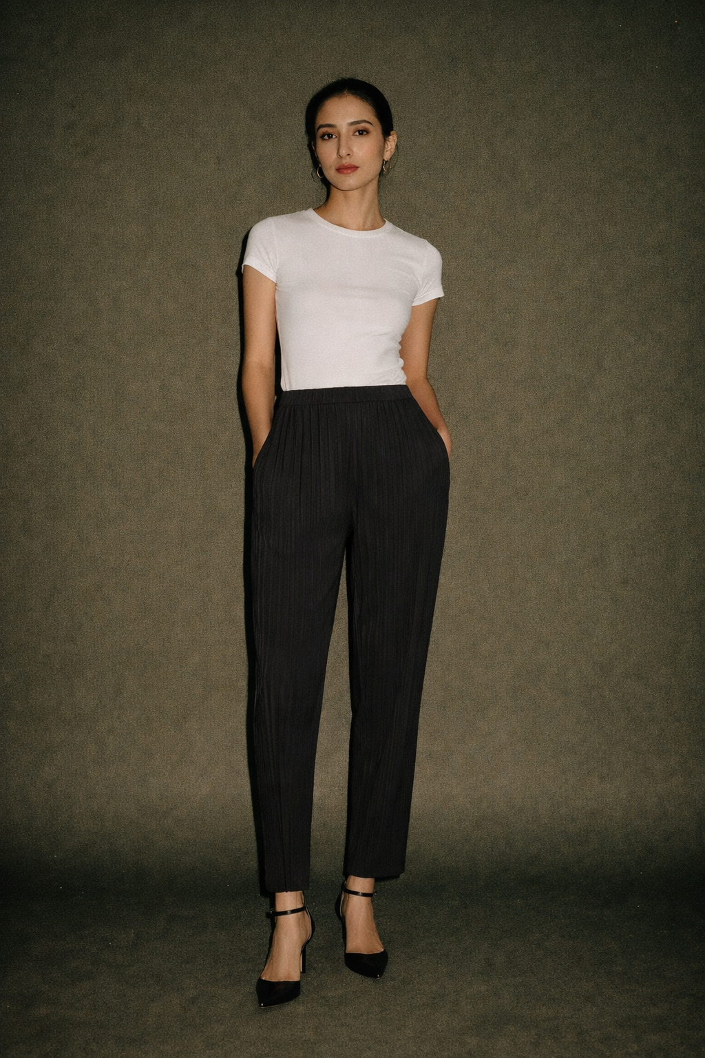 Pleats Please Trouser with Pockets Front