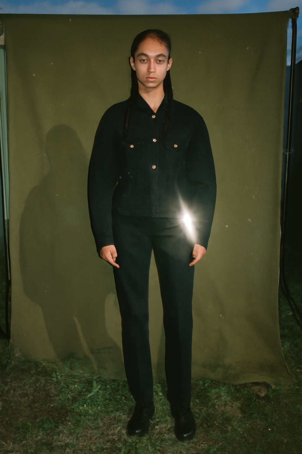 Pleats Please Black Jaquemus Denim Jacket