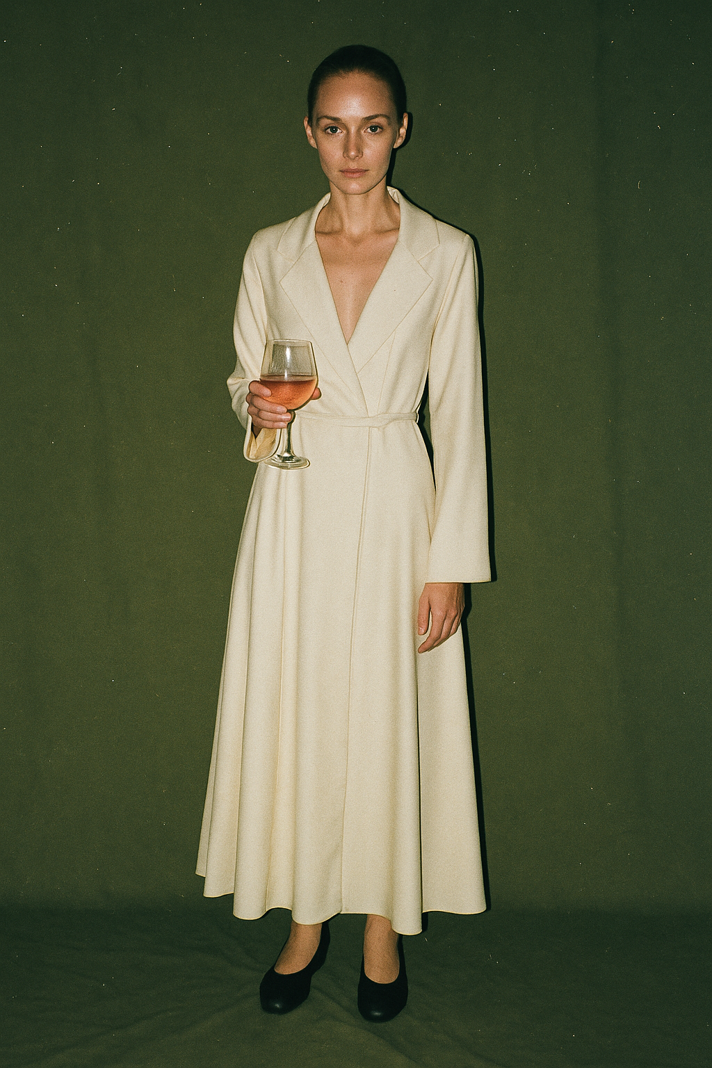 Jacquemus Yellow Long Sleeve Dress with Front Belt