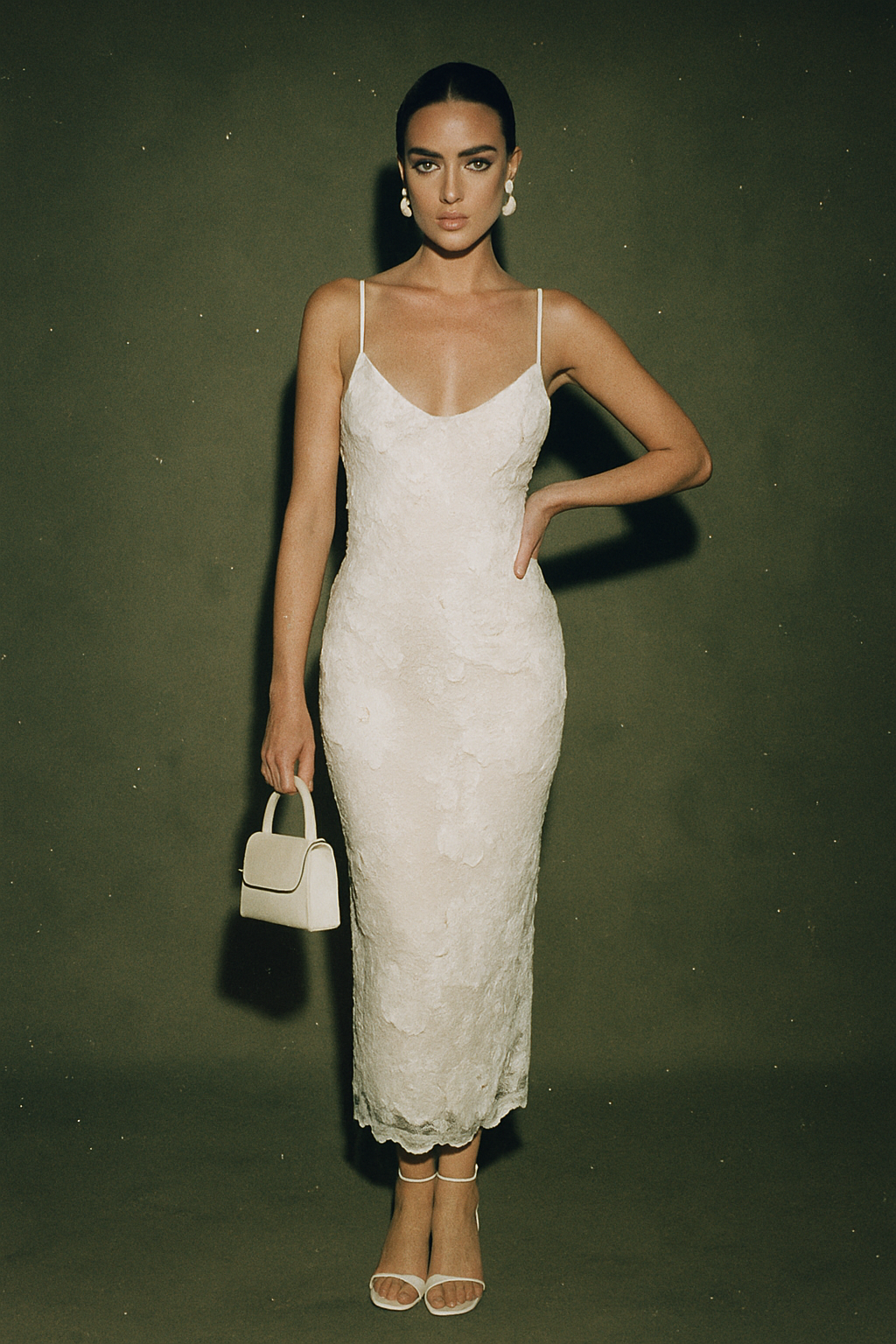 White Crochet Lace Dress