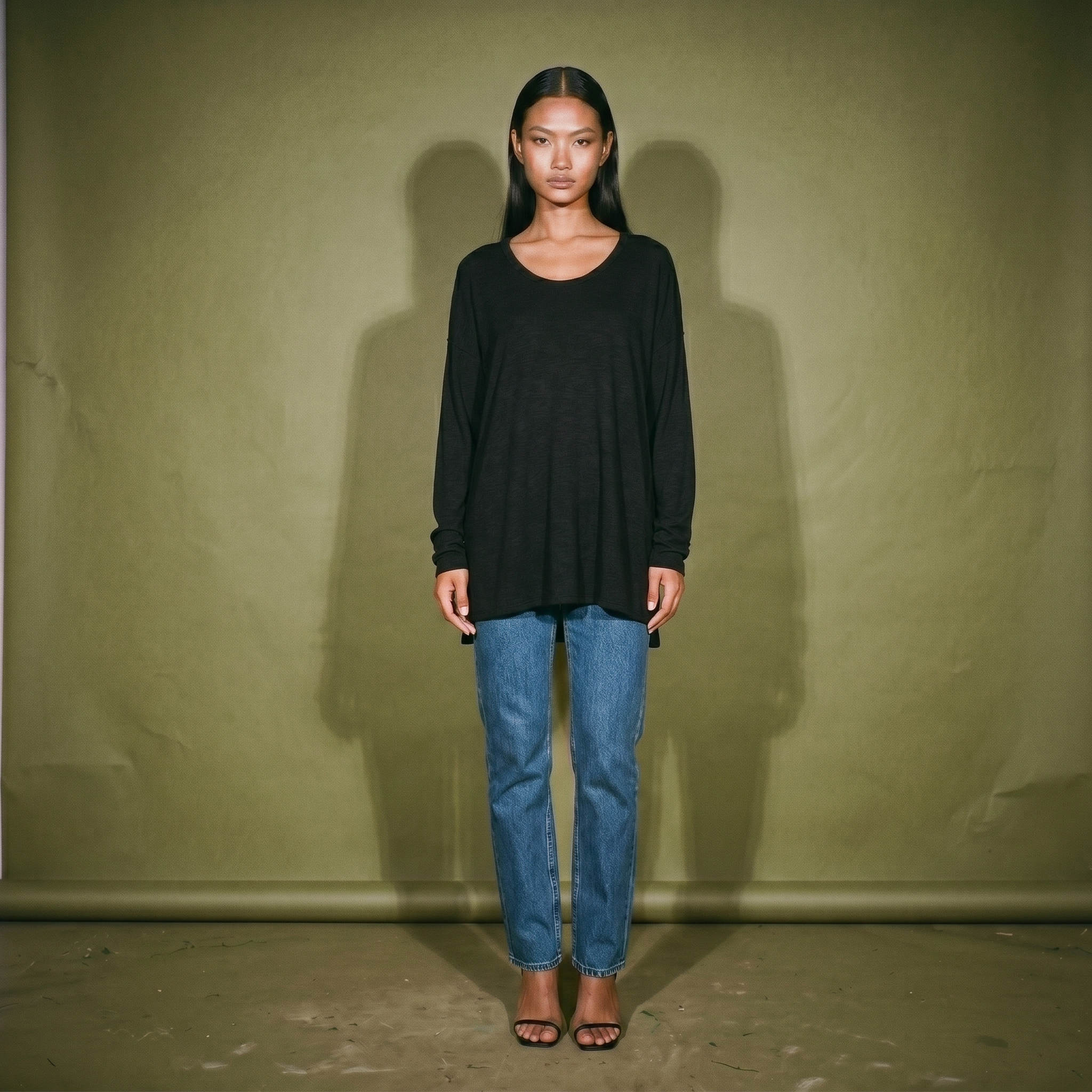 Cos Long Sleeve Black Cotton