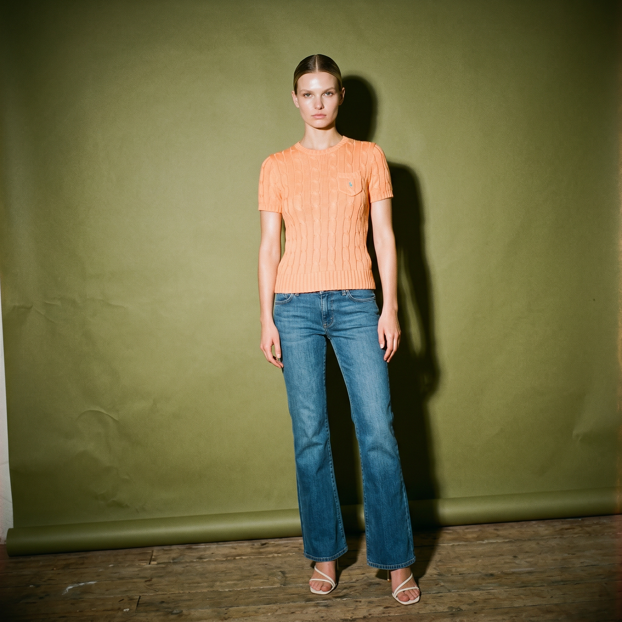 Polo By Ralph Lauren Orange Cotton Knit Shirt