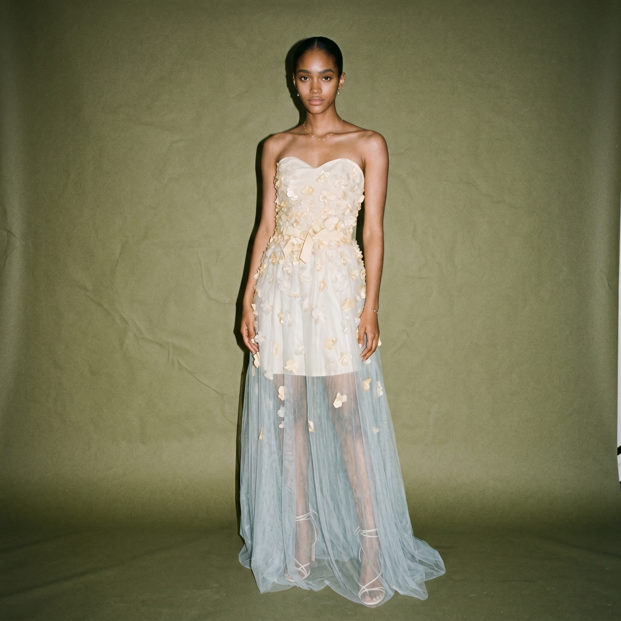 Rajo Laurel Tulle Gown 3D Floral Appliques