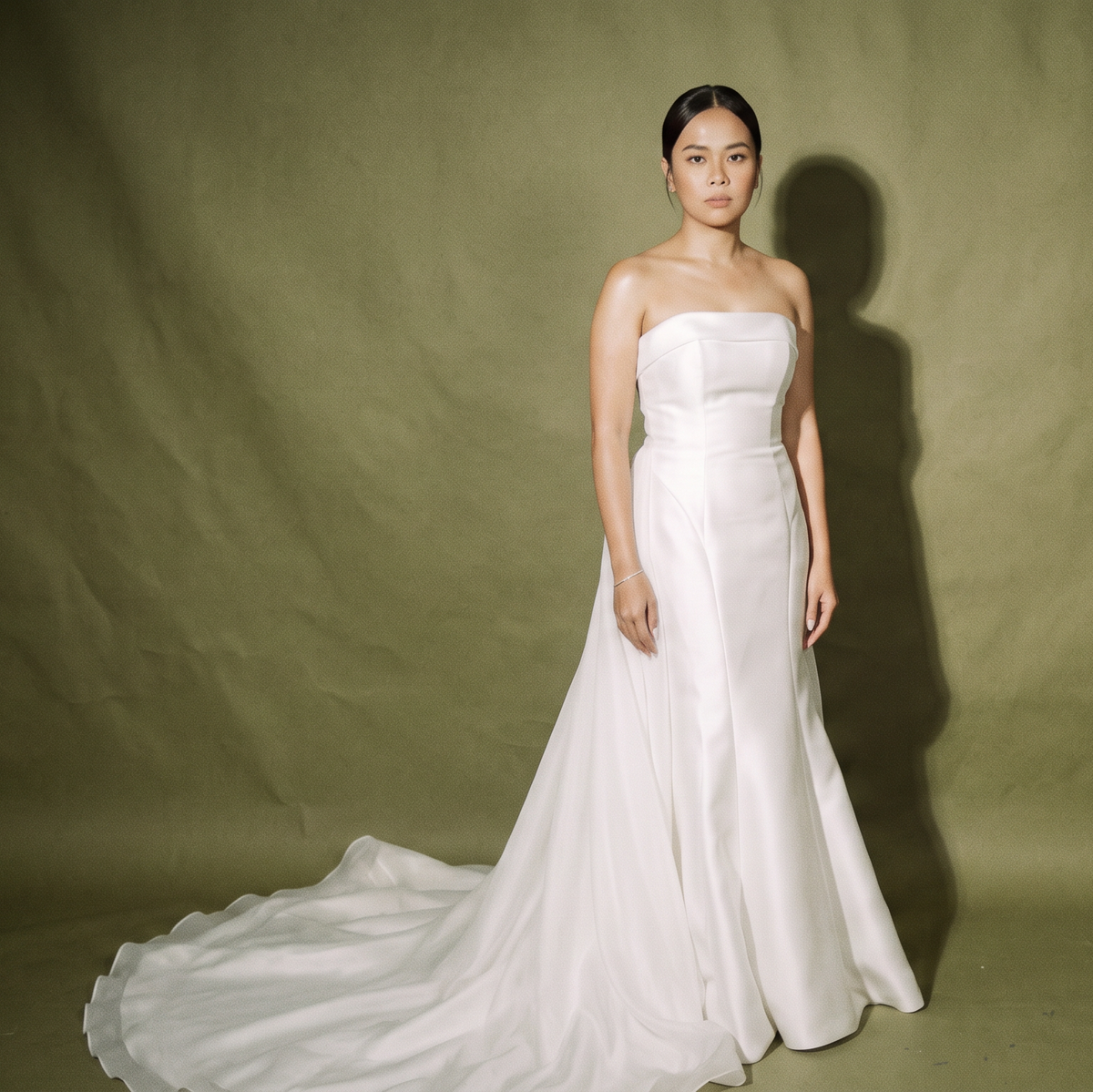 Rosa Clara White Strapless Mermaid Style Gown