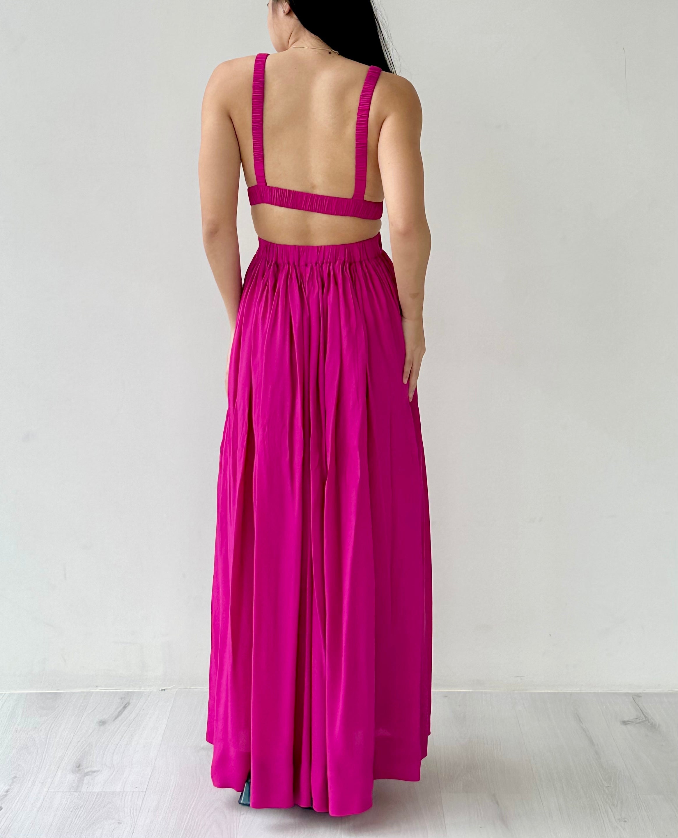 Magali Pascal Berry Plunge Dress